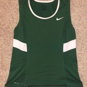 Nike hunter green tennis top.